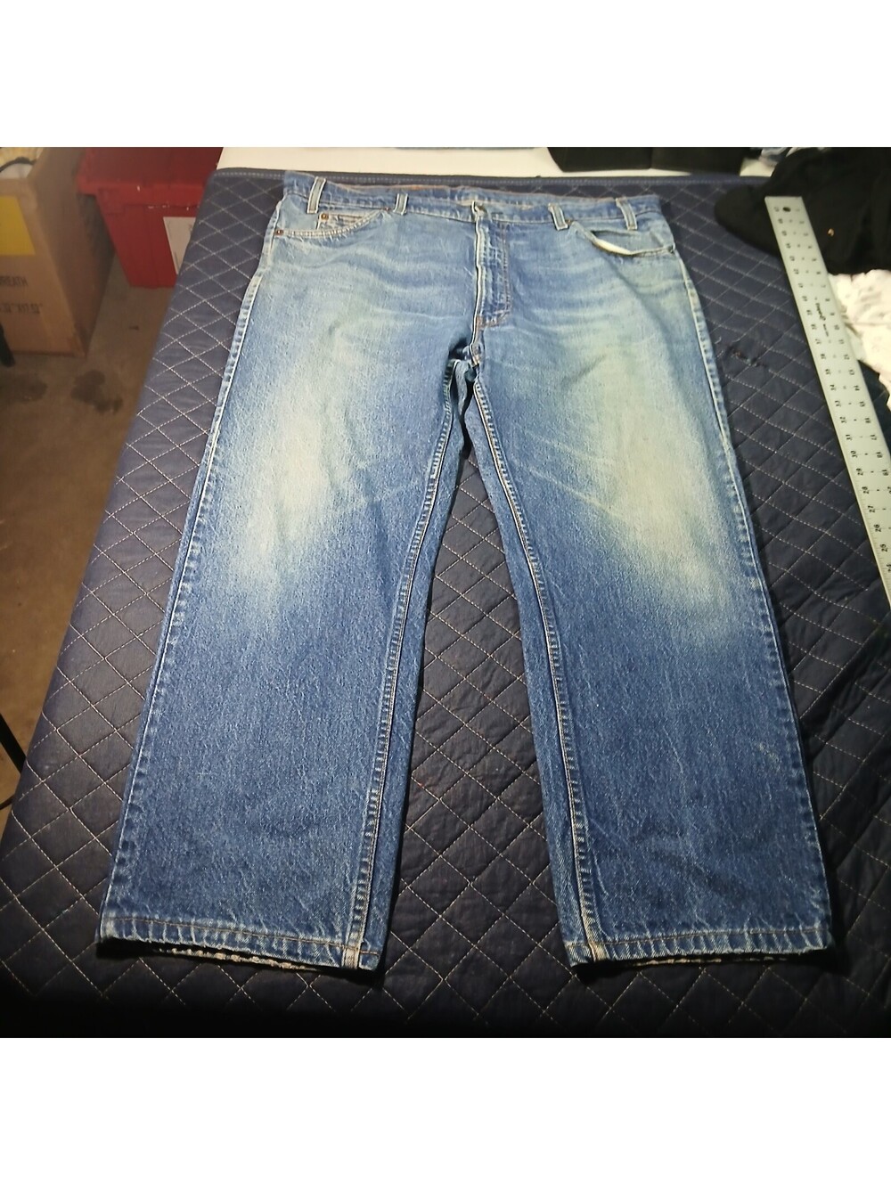 Levi's Vintage Straight Leg Jeans Medium Wash Blue Denim